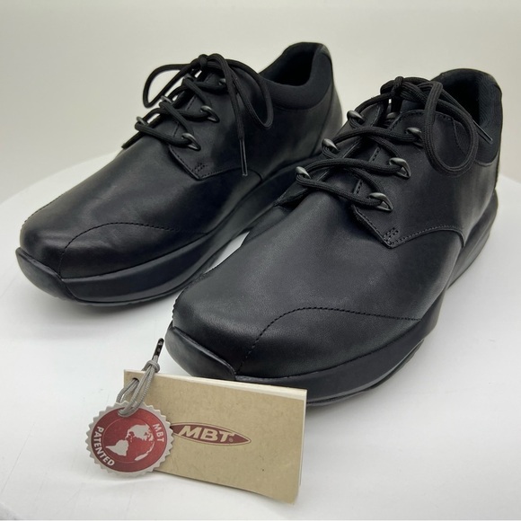 MBT Kampala Casual Oxford Rocker Comfort Walking Shoe Black Leather 8 EU38 New - Picture 13 of 15